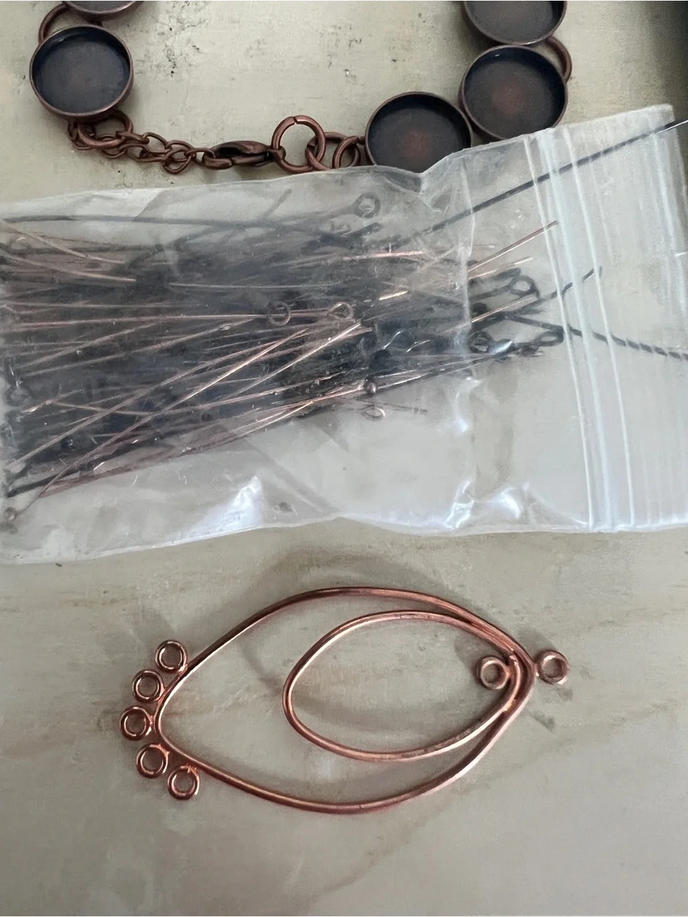 Copper and  Gunmetal Jewelry Findings Mix Bracelets